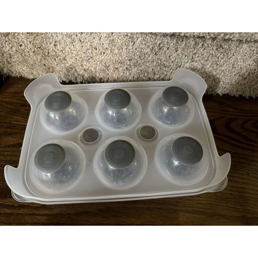 SVERES Jumbo Ice Ball Tray Mold Makes 6 Giant Ice Cocktail Spheres (2.5").